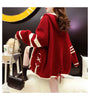 Korean Female Hooded Knitting Cardigan Jacket Retro Lazy Wind Women Loose Fit Sweater Outerwear Spring Autumn Lady Knitwear Coat