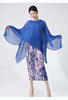 Pleated Shawl Coat For Women Slash Neck Solid Color Headcloth Scarf Versatile Coats Spring 2Z2603