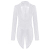 Womens Swallowtail Jacket Lapel Tuxedo Coat Tailcoat Blazer Vintage Outerwear for Nightclub Cocktails Waitress Cosplay Costume