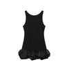 Women Round Collar Tierred Ruffles Smock Mini A-line Dress Elegant Evening Birthday Party Dresses Vestidos