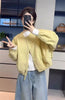 Korean Version Simple Women's Round Neck Solid Color Short Coat Spring Female Casual Loose Jacket Joker Little Overwear
