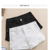 White Denim Shorts Women Low waisted Korean version Slim Elastic Skinny Buttocks Wrapped Sexy Short pants Female
