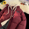 Winter Cotton-padded Jacket Women, Two-piece Hooded Down Cotton Jacket Female Casual Warm Cotton-padded Clothing Parker Coat