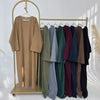 Arabic Women Corduroy Abaya Dress Ramadan Dubai Muslim Modest Cardigan Islamic Autumn Winter Warm Turkey Loose Solid Robe