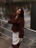 Solid Lace Up Short Windbreaker Women Elegant Full Sleeve Button Loose Chic Trench Coat Office Lady Daily Commute Outwear