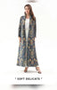 Pleated Turndown Collar Long Sleeve Cardigan Dress Women Spring Abaya Original Designer Vintage Printed Coat