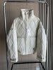 Quilted coat for women Quilted Jacket With Ties beige drawstring high neck pocket clip cotton jacket for women