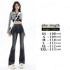 Winter Warm Women Jeans Cotton Denim Flare Pants Elastic Force Vintage Streetwear High Waist Slim Denim Harajuku Trousers
