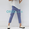 Pleated Basics Ankle-Length Pencil Pants Women Causal Sports Pants