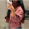 Vintage Suede Jackets Women's Loose Full Sleeves Zipper Pockets Stand Collar Coats Ladies Autumn Solid Streetwear