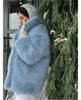 Thicken Faux Fur Short Coats Women Solid Warm Long Sleeves Lapel Loose Fluffy Overcoats Lady Winter High Street Outerwear