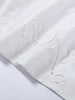 Minimalist White Boat Neck Midi Dress Women Elegant Cap Sleeve A-line Flare Eyelet Embroidery Vestido Wedding Formal Party Gown