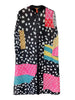 Pleated Contrast Color Leopard Printed Dress Stand Neck Single Breasted Mid-length Dresses Women Party Clothing 2Q1027