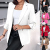 Women's Spring Casual Suit Jacket Long Sleeve Solid Color Cardigan Suit Jacket Women's Suit Jacket