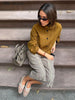 Houndstooth Blazer Set Women Lapel Collar Full Sleeve Coats Loose Long Trouser Lady Vintage Two Piece Outfit