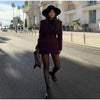 Women's Autumn Winter Slim Waist Chic Blazer Coats Office Ladies Double Breasted Suits Jacket Women Clothing