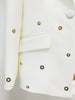 High Street FW Designer Runway Suit Set Ladies Slim Fit Single Button Rivet Gromet Blazer Jacket Pants Suit