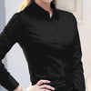 Spring Autumn black white shirt women's Korean version slim fit long sleeved workwear shirt professional dress formal top
