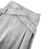 Women Plus Size Two Piece Set Daily Grey Casual Round Neck Casual High Street Waistcoat Pocket Pull-On Waist Two Piece Pant Sets