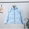 Women's Winter Jacket Coat Hooded Colorful Cute Full Sleeve Warm Zip Up Coats Girl's High Street Outwear Outfit