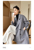 Notch Lapel Wool Coat Drop-Shoulder Women 100% Wool Loose Overcoat Double-Layers Autumn Winter Long Jacket Thick Trench Coat #24