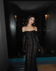 Autumn Off-Shoulder Maxi Dress Elegant Lace Flare Sleeves Red Evening Party Dress Women's Cocktail Dress