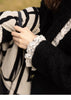 Wool Coat for Women Winter Korean Retro Lace Splicing Lamb Wool Button Pockets Thickened Warm Female Coat MXB43W0720