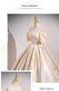 Champagne French Engagement Toast Dress, Bride's Evening Gown, Women's One Shoulder Coming of Age Princess Dress