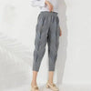 Versatile Slim Pleated Pencil Pants Women Elastic High Waist Solid Color Trousers Casual Autumn 2AA3771