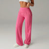 High Waisted Yoga Pants for Women, Loose Wide Leg Workout Trousers with Pockets for Running and Outdoor Exercise