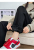 Winter Thickened Women's Mink Velvet Jeans Loose Straight Warm Soft Fleece Elastic High Waist Female Pants Black Blue