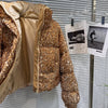 Winter Heavy Industry Colorful Sequin Stand Collar Warm Jacket For Women Cotton-padded Coat 11A07258