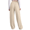 Women's Winter Sweatpants Solid Color Casual Fleece Sweatpants Outdoor Travel Camping Wide Leg Straight Pants
