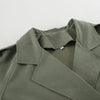 Women's Lace Up Cropped Trench Coat Lapel Long Sleeve Solid Loose Jacket Autumn Winter Female Street Outerwear