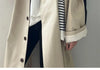 Lazy Loose Stand Up Collar Long Ttrench Coat For Women Spring Autumn Casual British Style Windbreaker Overcoat