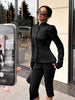 Solid Color Jacquard Glossy Satin Tops Women Chic Stand Collar Single Breasted Slim Fit Short Coats Lady Daily Outwear