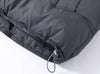 Women Stand Collar Knit Spliced Cotton Puffer Vest Drawstring Hem Loose Quilted Waistcoat Autumn Winter Casual Outerwear