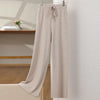 100% Merino Wool High Waist Knitted Pants Female Korean Wide Leg Pants Autumn and Winter Wool Pants Solid Color Casual Pants
