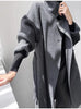 Advanced Gray Standing Collar Long Woolen Coat For Women'S Autumn And Winter Clothing, Double-Sided Woolen Coat