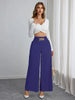 Women's Trousers Thin High Waist Chain Elastic Waist Khaki Elegant Office Black Casual Wide-leg Pants for Female