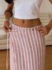 Colorful Striped Wide Leg Trousers Women Bohemian High Waist Multi-color Panelled Slim Straight Pants Lady Beachwear