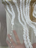 Sexy Mesh See Through Long Dress Women Elegant White Pearls Sequins Birthday Evening Celebrate Party Nightclub Show Stage Wear
