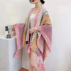 Loose Tassel Jumper Scarf Spring Knitting Pullover Inrregular Ponchos Elegant Cloak Coat Lady Sweater Autumn Winter Tops