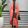 Elegant Women Dresses Bow Collar Full Sleeve Belt Waisted Ankle Length Ladies Birthday Party Dinner Dress Cloth