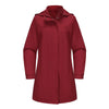 Women's Casual Water-Resistant Trench Coat Detachable Hood Windbreaker Solid Color Long Sleeve Light Weight Jacket