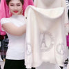 Autumn And Winter Warm Solid Color Thick Hooded Imitation Mink Fur Coat With Rhinestone And Fur Collar Women's Top Cardigan