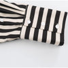 Vertical Stripe Two Piece Outfit Stand Collar Zip Up Jacket Elastic Waist Wide Leg Pants Loose Women Casual High Street Set