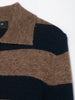 Women's Striped Knitted Cardigan Coat Female Long Sleeve Polo Collar Single Breasted High Street Casual Short Jacket