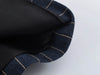 Retro College Women Striped Blazer Lapel Collar Double Breasted Decor Buttons Slim Fit Cropped Suit Jacket Casual Outerwear