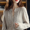 Autumn Knitted Cardigan Women's Jacket Long Sleeve Korean Loose Round Neck Cardigan Sweater Jackets Women Casual Knit Top